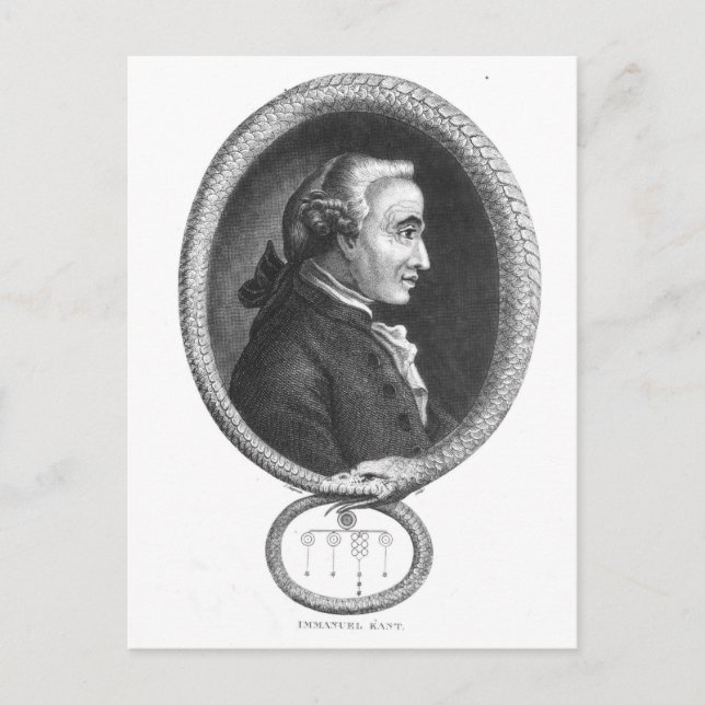 Portrait von Emmanuel Kant 2 Postkarte (Vorderseite)