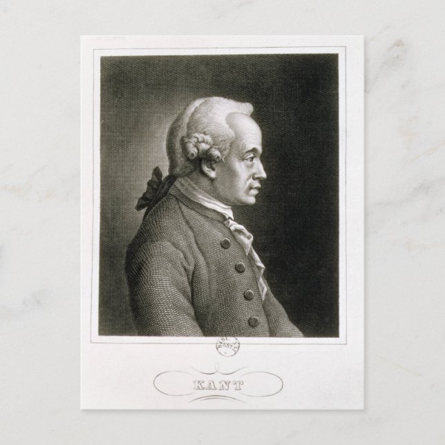 Portrait von Emmanuel Kant , deutscher Philosoph Postkarte (Vorderseite)