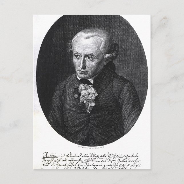 Portrait von Emmanuel Kant Postkarte (Vorderseite)