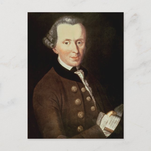Portrait von Emmanuel Kant Postkarte (Vorderseite)