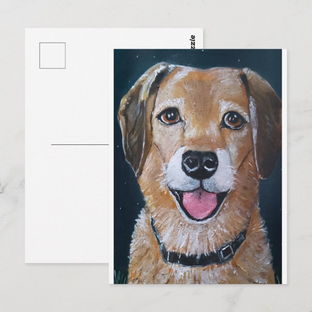 Portrait von Engué Painting von Alfred Fox Postkarte (Vorne/Hinten)