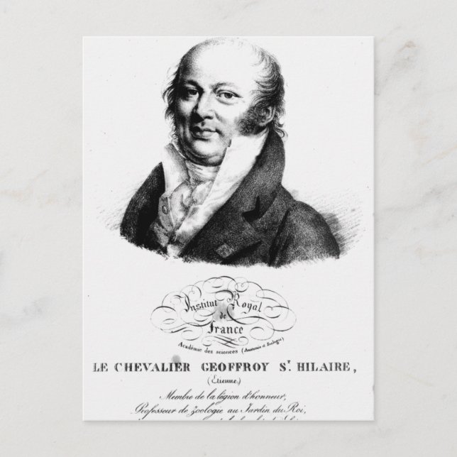 Portrait von Etienne Geoffroy Saint-Hilaire Postkarte (Vorderseite)