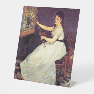 Portrait von Eva Gonzales Sockelschild