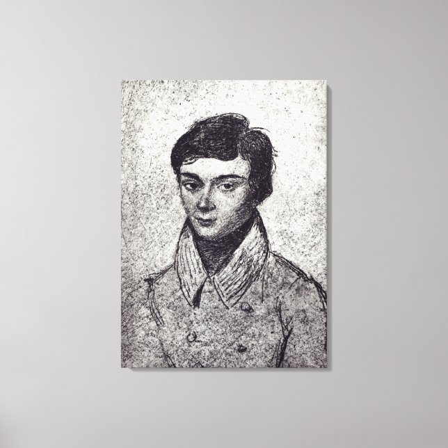 Portrait von Evariste Galois Leinwanddruck (Vorderseite)