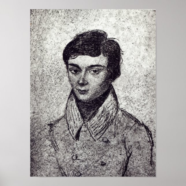 Portrait von Evariste Galois Poster (Vorne)