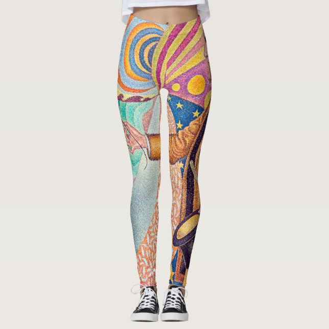 Portrait von Felix Feneon, Signac Leggings (Vorderseite)