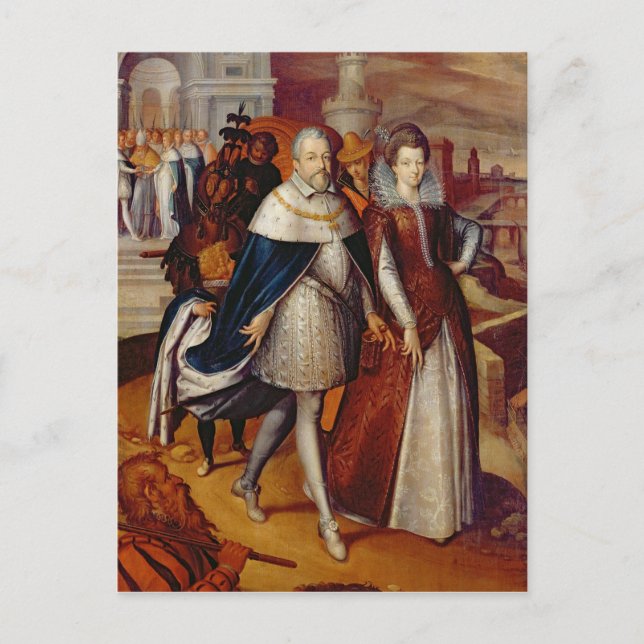 Portrait von Ferdinand I. und seinem Nichte Postkarte (Vorderseite)