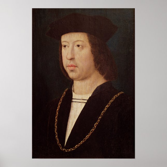 Portrait von Ferdinand II König von Spanien Poster (Vorne)