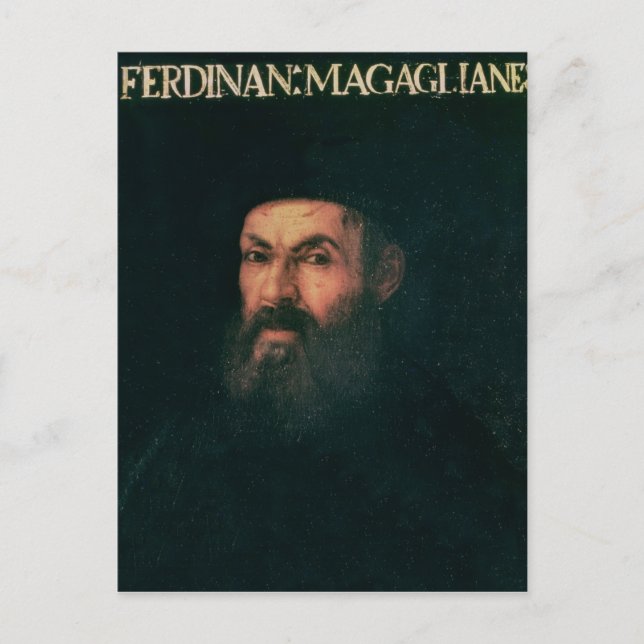 Portrait von Ferdinand Magellan Postkarte (Vorderseite)