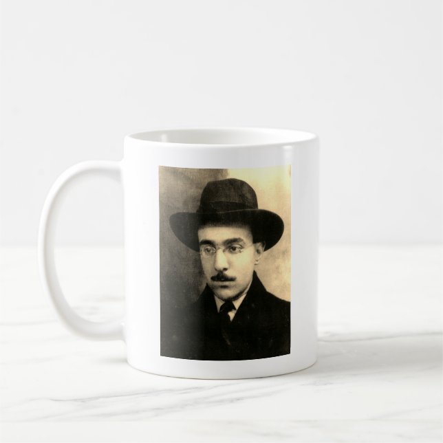 Portrait von Fernando Pessoa Kaffeetasse (Links)