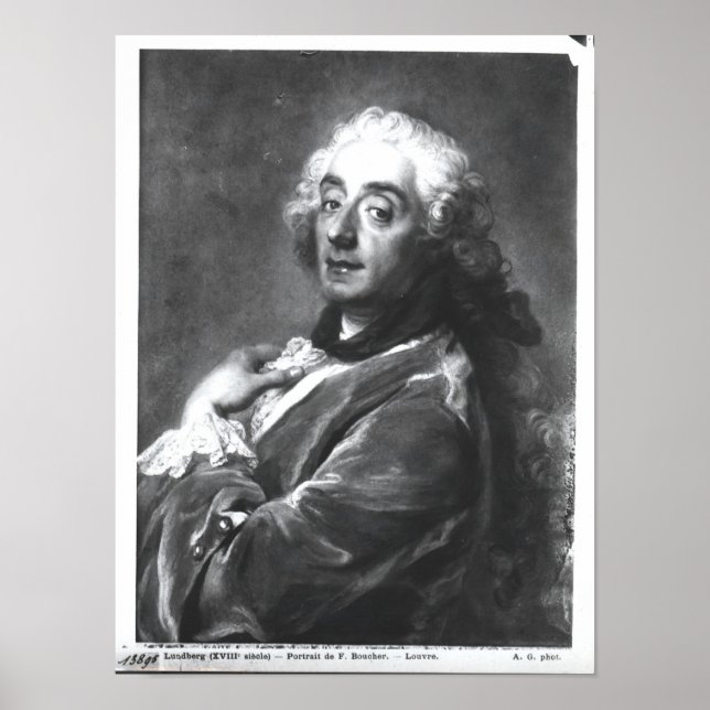 Portrait von Francois Boucher 1741 Poster (Vorne)