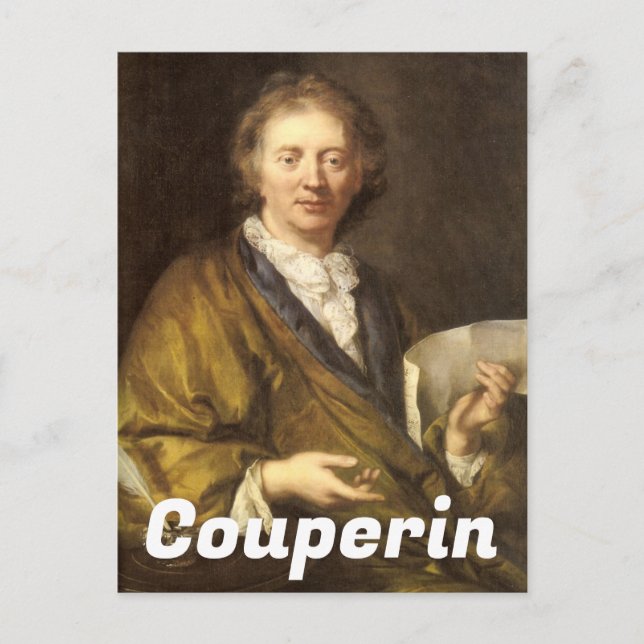 Portrait von François Couperin Postkarte (Vorderseite)