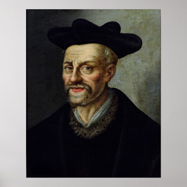 Portrait von Francois Rabelais Poster (Vorne)