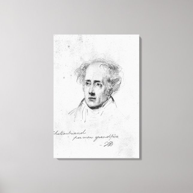 Portrait von Francois Rene Vicomte de Leinwanddruck (Vorderseite)