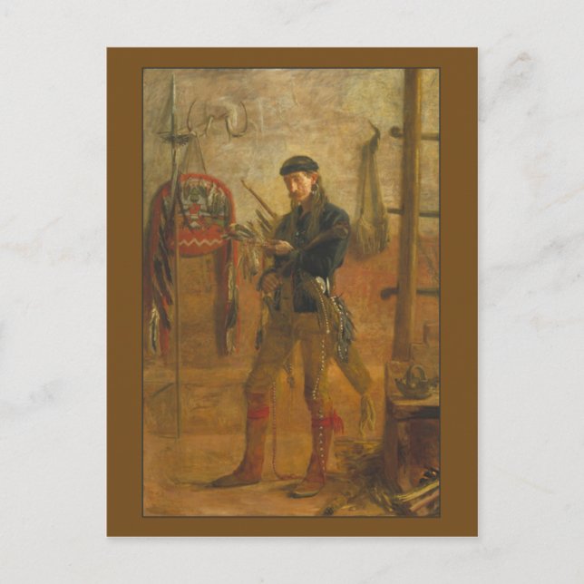 Portrait von Frank Hamilton Cushing von Thomas Eak Postkarte (Vorderseite)
