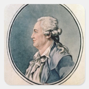 Portrait von Franz Anton Mesmer Quadratischer Aufkleber