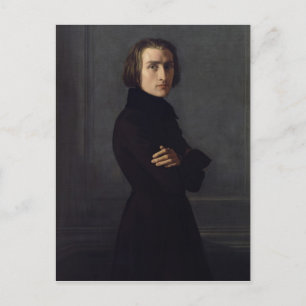 Portrait von Franz Liszt 1839 Postkarte