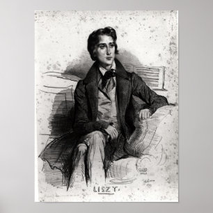Portrait von Franz Liszt August 1832 Poster
