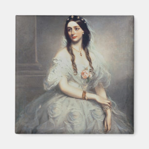 Portrait von Frau C.W.Stoughton (d.1907), Three-qu Magnet