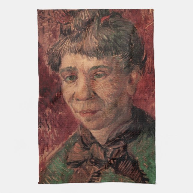 Portrait von Frau Madame Tanguy, Vincent van Gogh Geschirrtuch (Vertikal)