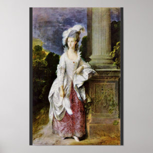 Portrait von Frau Thomas Graham von Thomas Gainsbo Poster