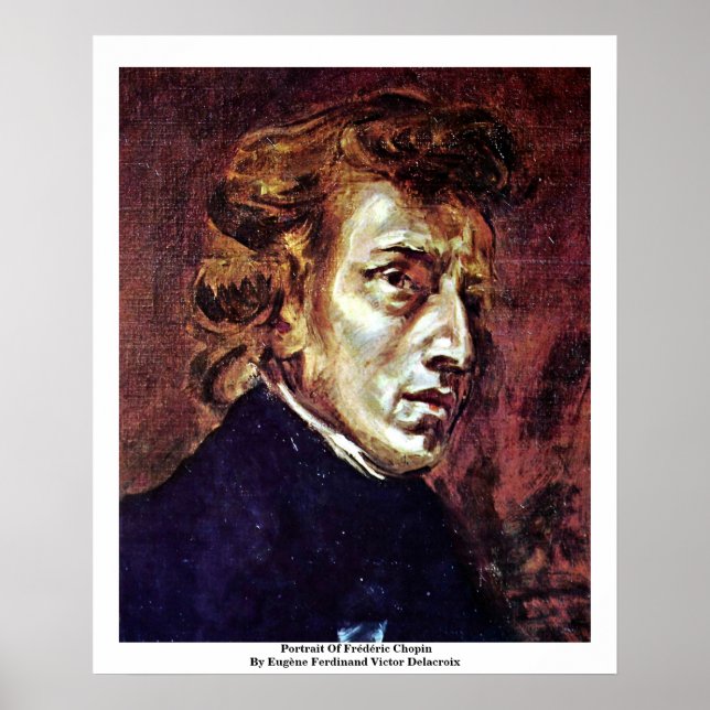 Portrait von Frédéric Chopin Poster (Vorne)