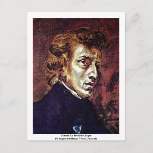 Portrait von Frédéric Chopin Postkarte