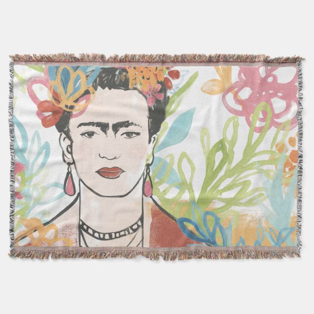 Portrait von Frida Kahlo Decke (Vorderseite)
