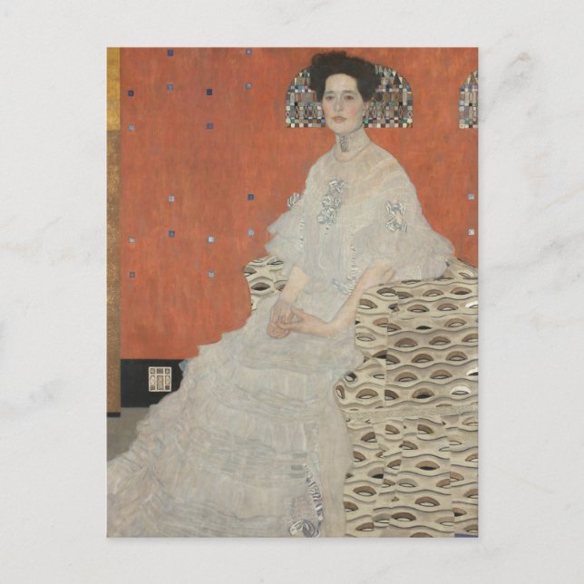 Portrait von Fritza Riedler von Gustav Klimt Postkarte (Vorderseite)