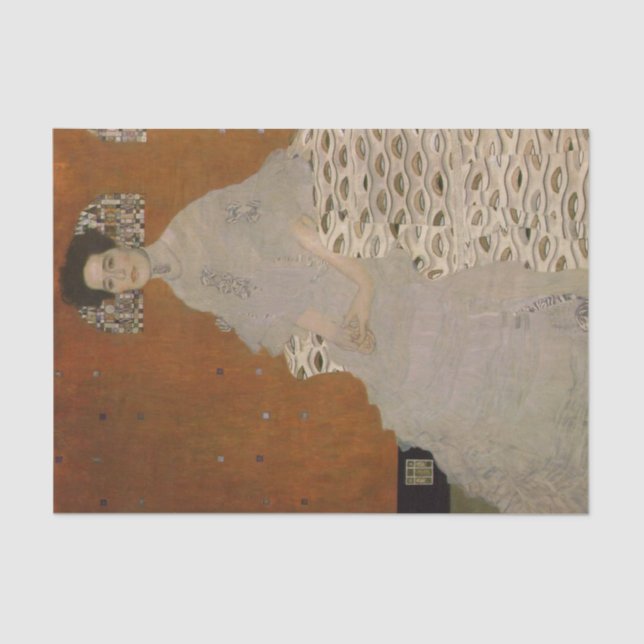 Portrait von Fritza Riedler von Gustav Klimt Seidenpapier (Vorderseite)
