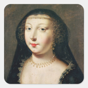 Portrait von Gabrielle d'Estrees Quadratischer Aufkleber