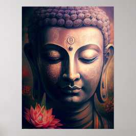 Portrait von Gautam Buddha Art Poster