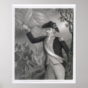 Portrait von General Francis Marion im Gefecht Poster
