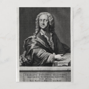 Portrait von Georg Philipp Telemann Postkarte