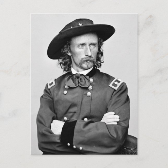 Portrait von George Armstrong Custer Postkarte (Vorderseite)