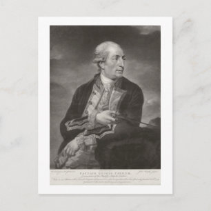 Portrait von George Bauer (1732-79) Kapitän von HM Postkarte
