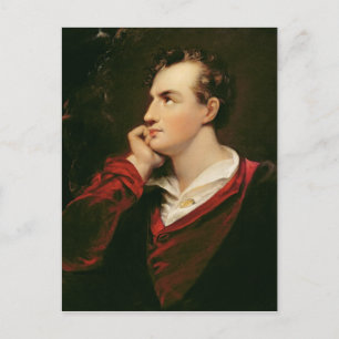 Portrait von George Gordon Byron 6. Baron Postkarte
