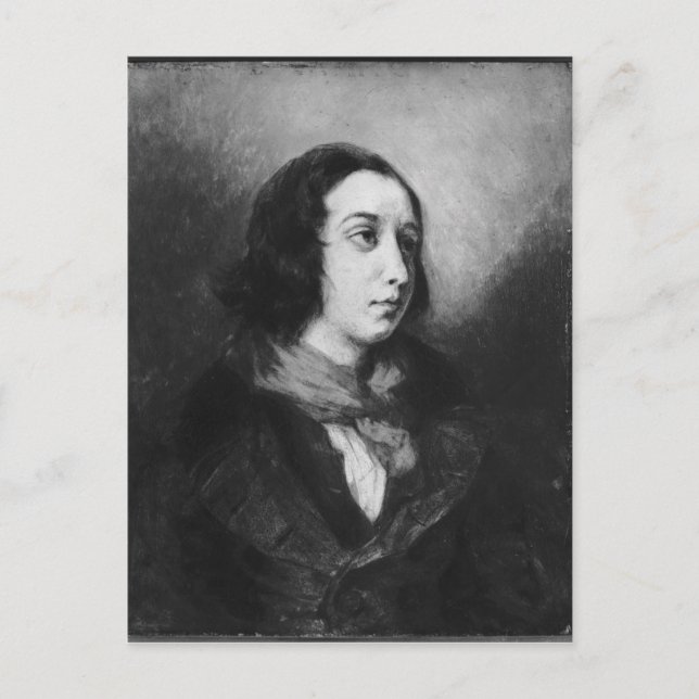 Portrait von George Sand, 1838 Postkarte (Vorderseite)