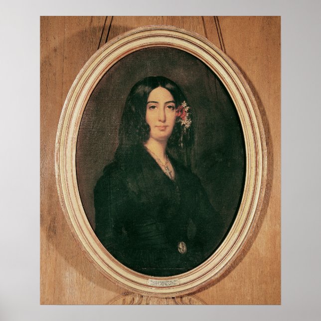 Portrait von George Sand Poster (Vorne)