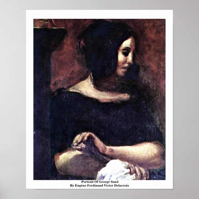 Portrait von George Sand Poster (Vorne)
