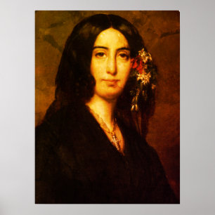 Portrait von George Sand von Auguste Charpentier Poster