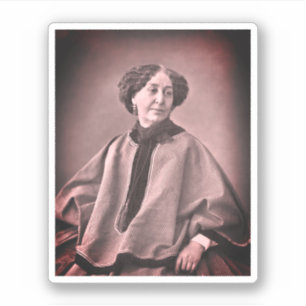 Portrait von George Sand von Nadar Aufkleber