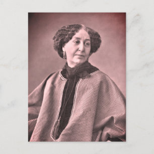 Portrait von George Sand von Nadar Postkarte