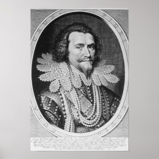 Portrait von George Villiers Poster (Vorne)