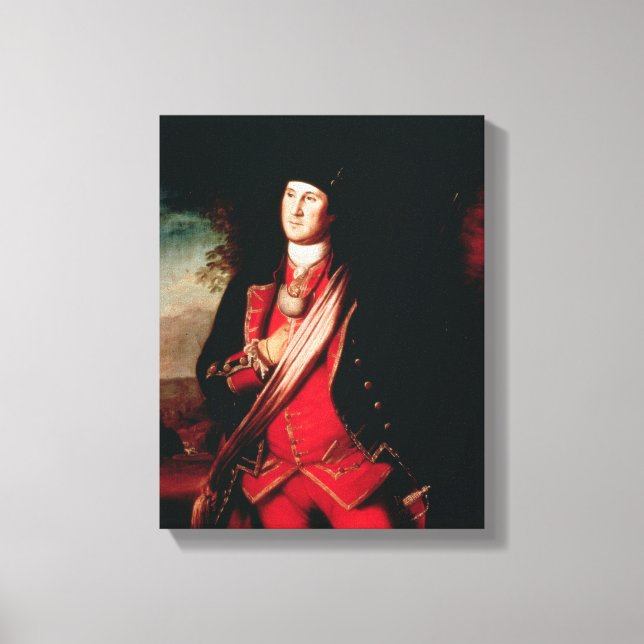 Portrait von George Washington 1772 Leinwanddruck (Vorderseite)