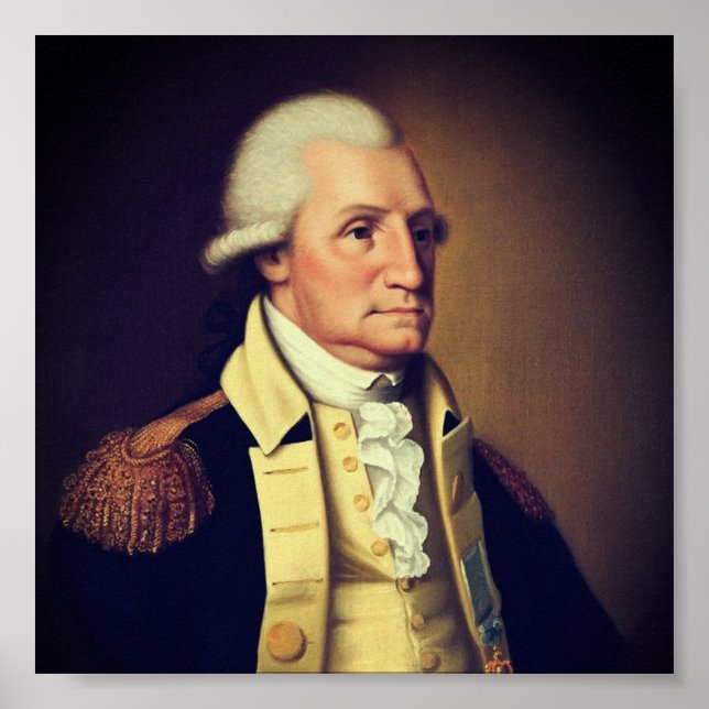 Portrait von George Washington (1790) Poster (Vorne)