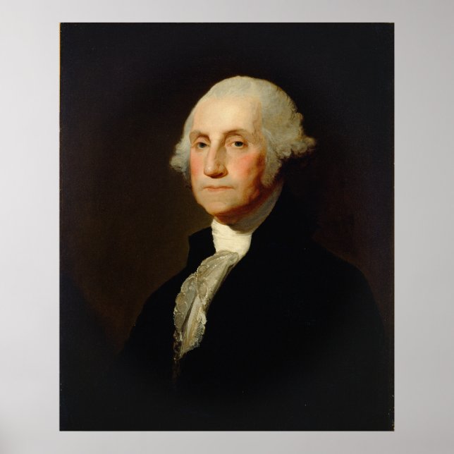 Portrait von George Washington Gilbert Stuart Poster (Vorne)