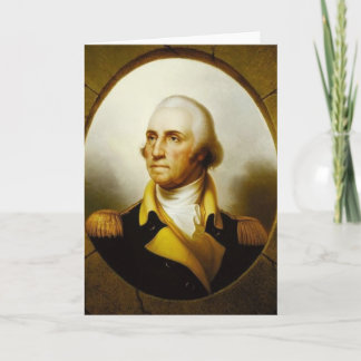Portrait von George Washington Karte