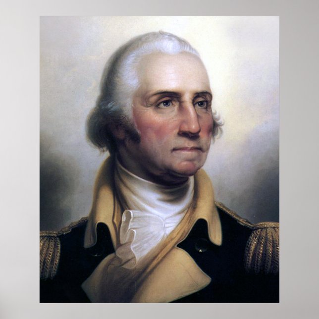 Portrait von George Washington Poster (Vorne)