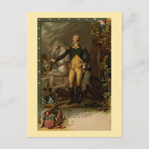 Portrait von George Washington Postkarte
